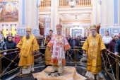 В Неделю 35-ю по Пятидесятнице глава Казахстанского митрополичьего округа совершил Литургию в Вознесенском кафедральном соборе г. Алма-Аты