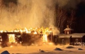 В Серафимовском монастыре в Омской области сгорела трапезная для паломников