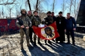 Орловская епархия передала в зону СВО гуманитарный груз и автомобиль УАЗ