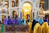 В Неделю о Страшном Суде Святейший Патриарх Кирилл совершил Литургию в Храме Христа Спасителя в Москве