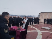 Епископ Североморский Тарасий совершил молебен на корабле «Адмирал Чабаненко»