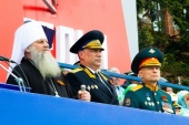 Митрополит Хабаровский Артемий совершил благодарственный молебен перед началом парада в честь 79-летия Победы в Великой Отечественной войне