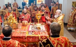 В Неділю 3-ю після Великодня Святіший Патріарх Кирил звершив Літургію в Георгіївському соборі в Одинцові Московської області