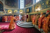 У день пам'яті святителя Миколая Чудотворця Предстоятель Руської Православної Церкви відправив Літургію в Миколо-Угреському ставропігійному монастирі