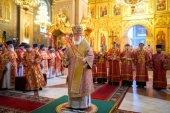 У день пам'яті святителя Миколая Чудотворця Предстоятель Руської Православної Церкви відправив Літургію в Миколо-Угреському ставропігійному монастирі