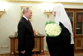 Президент Росії В.В. Путін привітав Святішого Патріарха Кирила з днем тезоіменитства