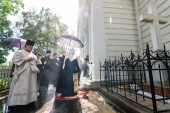Святейший Патриарх Кирилл посетил храм в честь иконы Божией Матери «Всех скорбящих Радость» в Рязани