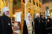 Святейший Патриарх Кирилл посетил храм в честь иконы Божией Матери «Всех скорбящих Радость» в Рязани