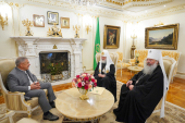 Встреча Святейшего Патриарха Кирилла с главой (раисом) Республики Татарстан и главой Татарстанской митрополии