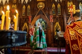 Святейший Патриарх Кирилл совершил утреню всенощного бдения в Никольском храме г. Калининграда
