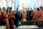 В 352-ю годовщину со дня рождения императора Петра I митрополит Санкт-Петербургский Варсонофий совершил заупокойную литию у могилы основателя Северной столицы
