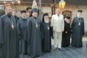 Блаженнейший Патриарх Иерусалимский Феофил III посетил торжественный прием в честь Дня России