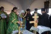 В праздник Троицы глава Мордовской митрополии совершил чин закладки Свято-Троицкого собора Варсонофиевского женского монастыря