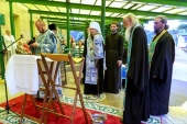 Патриарший экзарх всея Беларуси совершил молебен в Минском городском социальном пансионате «Свитанак»