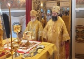 Hierarch of the Patriarchate of Antioch takes part in the Divine Liturgy at the Holy Trinity and St. Sergius Lavra