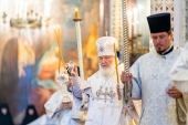 His Holiness Patriarch Kirill celebrates All-night Vigil at the Christ the Savior Cathedral on the eve of Transfiguration