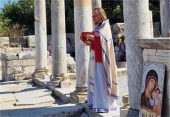 Divine Liturgy is celebrated in the church of the Most Holy Theotokos in Ephesus, a place of the Third Ecumenical Council