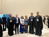 Representatives of the Russian Orthodox Church attend the first forum of young religious leaders in Astana