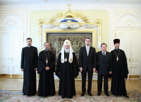 Святейший Патриарх Кирилл принял делегацию Богословского факультета Бухарестского университета