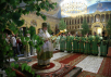 Патриаршее служение в день Святого Духа в домовом храме Московской духовной академии