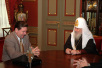 Встреча Святейшего Патриарха Алексия с губернатором Курской области А.Н. Михайловым и архиепископом Курским и Рыльским Германом