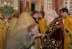В день 45-летия архиерейской хиротонии Святейший Патриарх Алексий принимает поздравления в храме Христа Спасителя