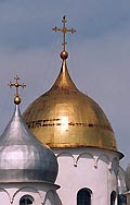 Для главного купола Софийского собора в Великом Новгороде изготовлен новый крест
