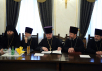 Первое заседание Комиссии по подготовке Поместного Собора Русской Православной Церкви в Синодальной резиденции в Даниловом монастыре