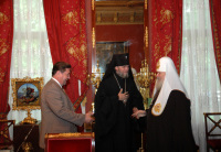 Встреча Святейшего Патриарха Алексия с руководителями Брянской области и епископом Брянским и Севским Феофилактом