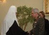 Встреча Святейшего Патриарха Алексия с Кипрской военной делегацией