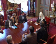 Состоялась встреча Святейшего Патриарха Алексия с президентом музея Лувр и послом Франции в России
