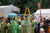 Первая Божественная литургия в строящемся храме преподобной Евфросинии в Москве
