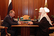 Святейший Патриарх Алексий встретился с Президентом России В.В. Путиным