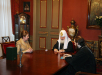 Встреча Святейшего Патриарха Кирилла с постоянным представителем Российской Федерации при ЮНЕСКО Э.В. Митрофановой