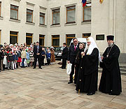 Святейший Патриарх Алексий встретился с участниками православной детской паломнической миссии