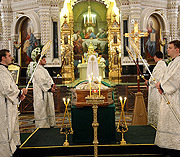 Всенощное бдение и панихида по почившему Предстоятелю Русской Церкви в Храме Христа Спасителя