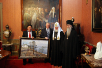 Состоялась встреча Святейшего Патриарха Кирилла с президентом Бурятии В.В. Наговицыным