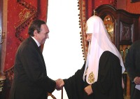 Святейший Патриарх Кирилл встретился с руководителем фонда «Русский мир» В.А. Никоновым