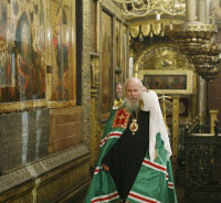 В день памяти святителя Филиппа, митрополита Московского, Святейший Патриарх Алексий совершил Божественную литургию в Успенском соборе Кремля