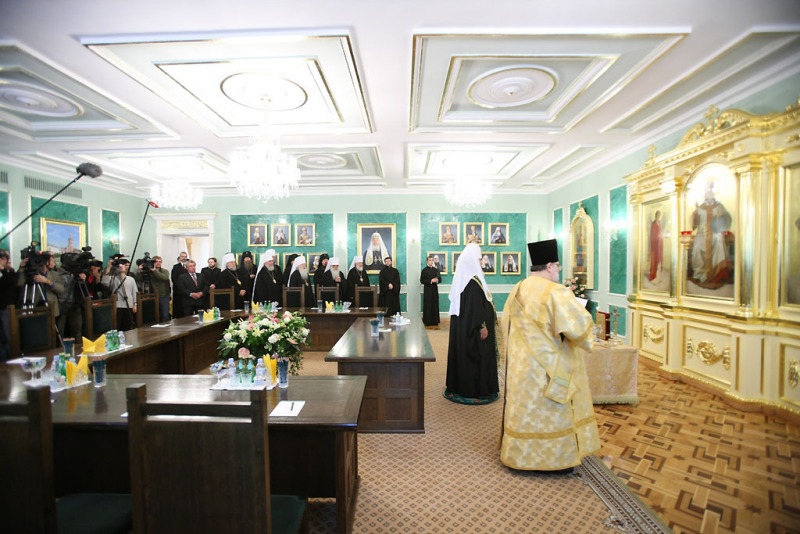 Освящение Синодальной резиденции в Свято-Даниловом монастыре. Заседание Священного Синода 6 октября 2008 года.
