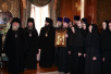 Поздравление Святейшего Патриарха Алексия сотрудниками Московской Патриархии