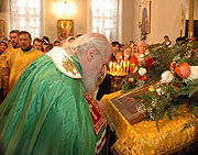 Святейший Патриарх Алексий совершил Божественную литургию в домовом храме св. мц. Татианы при МГУ