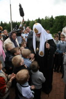 Святейший Патриарх Кирилл посетил школу-интернат прп. Сергия Радонежского в подмосковной деревне Топорково