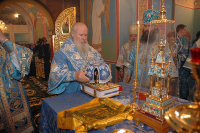 Предстоятель Русской Церкви великим чином освятил нижегородский храм в честь Рождества Иоанна Предтечи и совершил в нем Божественную литургию