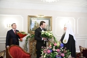 Встреча Святейшего Патриарха Алексия с руковоителем Федерального фонда обязательного медицинского страхования Дмитрием Рейхартом