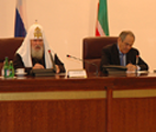 Сегодня в Казани состоялась совместная пресс-конференции Святейшего Патриарха Алексия и президента Татарстана Минтимера Шаймиева