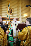 Святейший Патриарх Кирилл совершил чин малого освящения храма-памятника русским воинам на острове Валаам