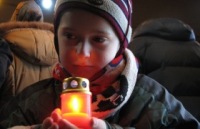 На Воробьевых горах прошла гражданская акция 'Свеча за Россию', посвященная преподобному Савве Сторожевскому