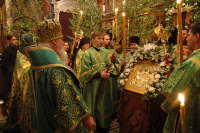Накануне праздника Святой Троицы Святейший Патриарх совершил богослужения в Троицком соборе Троице-Сергиевой Лавры
