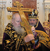 Святейший Патриарх Алексий совершил Всенощное бдение в храме Христа Спасителя